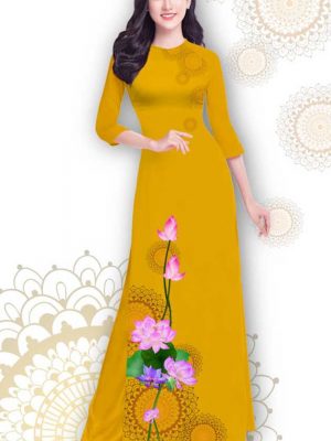 Vải áo dài hoa sen thiết kế 2020 AD T7539 22 1591241544 735 vai ao dai vai ao dai dep ad