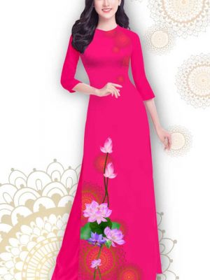 Vải áo dài hoa sen thiết kế 2020 AD T7539 29 1591241545 737 vai ao dai vai ao dai dep ad