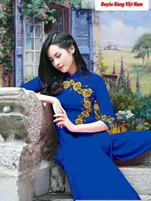 Vải áo dài hoa hồng kiểu mới AD T7197 24 1591241900 777 vai ao dai vai ao dai dep ad