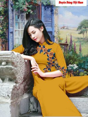 Vải áo dài hoa hồng kiểu mới AD T7197 21 1591241900 904 vai ao dai vai ao dai dep ad