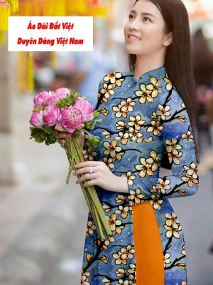 Vải áo dài hoa đều kiểu mới AD T7195 17 1591242019 971 vai ao dai vai ao dai dep ad