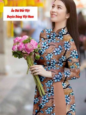 Vải áo dài hoa đều kiểu mới AD T7195 18 1591242020 166 vai ao dai vai ao dai dep ad