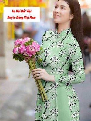 Vải áo dài hoa đều kiểu mới AD T7195 22 1591242021 589 vai ao dai vai ao dai dep ad
