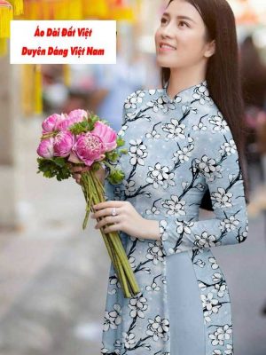 Vải áo dài hoa đều kiểu mới AD T7195 28 1591242022 66 vai ao dai vai ao dai dep ad