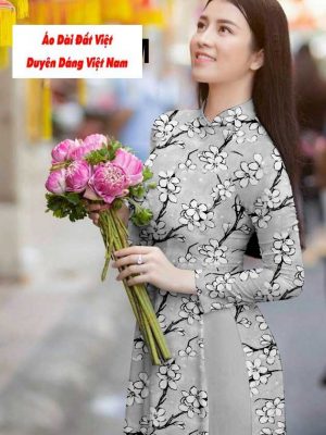 Vải áo dài hoa đều kiểu mới AD T7195 26 1591242022 74 vai ao dai vai ao dai dep ad