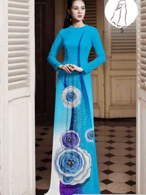 Vải áo dài hoa 3D thiết kế 2020 AD H10575 21 1591418433 733 vai ao dai vai ao dai dep ad