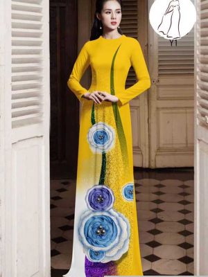 Vải áo dài hoa 3D thiết kế 2020 AD H10575 28 1591418435 634 vai ao dai vai ao dai dep ad