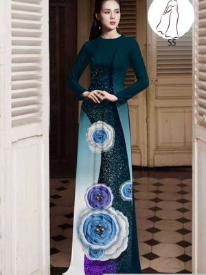 Vải áo dài hoa 3D thiết kế 2020 AD H10575 32 1591418436 156 vai ao dai vai ao dai dep ad