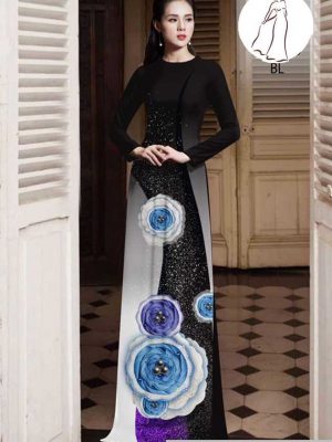 Vải áo dài hoa 3D thiết kế 2020 AD H10575 30 1591418436 813 vai ao dai vai ao dai dep ad