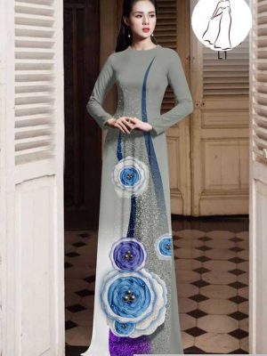 Vải áo dài hoa 3D thiết kế 2020 AD H10575 36 1591418437 407 vai ao dai vai ao dai dep ad