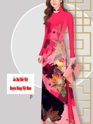 Vải áo dài hoa 3D kiểu mới AD B6604 21 1591589947 3 vai ao dai vai ao dai dep ad