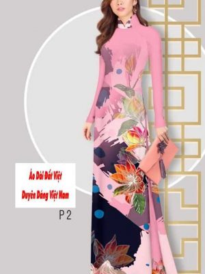 Vải áo dài hoa 3D kiểu mới AD B6604 24 1591589948 192 vai ao dai vai ao dai dep ad
