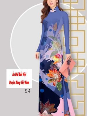 Vải áo dài hoa 3D kiểu mới AD B6604 27 1591589948 350 vai ao dai vai ao dai dep ad