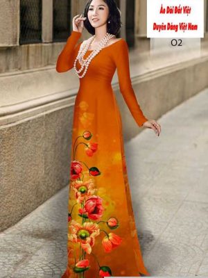 Vải áo dài hoa 3D thiết kế 2020 AD H10209 37 1591590199 187 vai ao dai vai ao dai dep ad