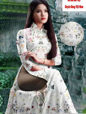 Vải áo dài hoa đều mới ra AD H10366 23 1591590313 421 vai ao dai vai ao dai dep ad