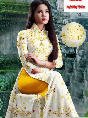 Vải áo dài hoa đều mới ra AD H10366 27 1591590314 432 vai ao dai vai ao dai dep ad