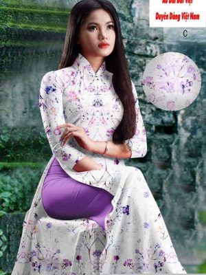Vải áo dài hoa đều mới ra AD H10366 33 1591590315 94 vai ao dai vai ao dai dep ad