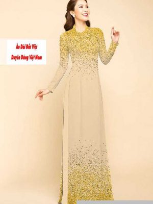 Vải áo dài chấm bi kiểu mới AD M7447 33 1591591397 140 vai ao dai vai ao dai dep ad