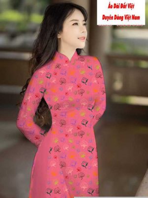 Vải áo dài hoa đều mới ra AD M7444 20 1591591632 616 vai ao dai vai ao dai dep ad