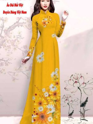 Vải áo dài hoa cúc thiết kế 2020 AD M7440 54 1591591997 108 vai ao dai vai ao dai dep ad