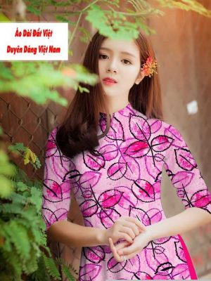 Vải áo dài hình lá đều kiểu mới AD M7438 16 1591592109 525 vai ao dai vai ao dai dep ad