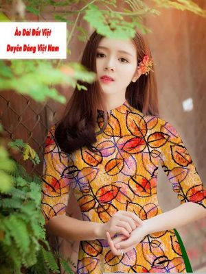 Vải áo dài hình lá đều kiểu mới AD M7438 14 1591592109 857 vai ao dai vai ao dai dep ad