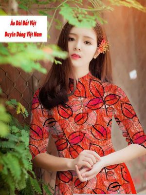 Vải áo dài hình lá đều kiểu mới AD M7438 20 1591592110 756 vai ao dai vai ao dai dep ad