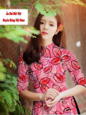 Vải áo dài hình lá đều kiểu mới AD M7438 21 1591592110 851 vai ao dai vai ao dai dep ad