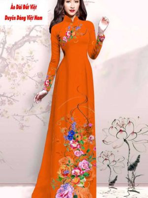 Vải áo dài hoa in 3D kiểu mới AD M7425 44 1591593312 394 vai ao dai vai ao dai dep ad