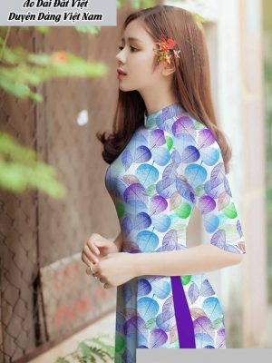 Vải áo dài hình lá thiết kế 2020 AD T7582 26 1591673202 55 vai ao dai vai ao dai dep ad