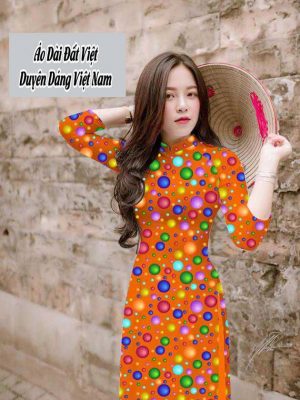 Vải áo dài chấm bi to mới ra AD T7573 28 1591673688 178 vai ao dai vai ao dai dep ad