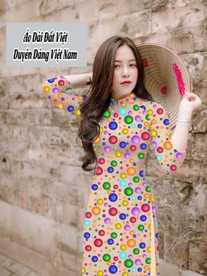 Vải áo dài chấm bi to mới ra AD T7573 26 1591673688 184 vai ao dai vai ao dai dep ad