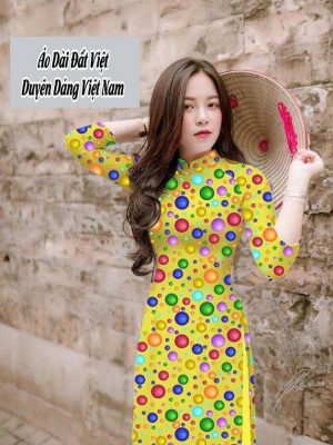 Vải áo dài chấm bi to mới ra AD T7573 27 1591673688 47 vai ao dai vai ao dai dep ad