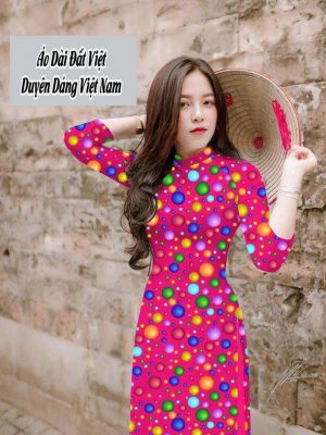 Vải áo dài chấm bi to mới ra AD T7573 33 1591673689 452 vai ao dai vai ao dai dep ad