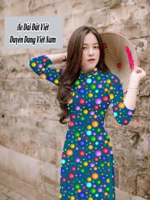 Vải áo dài chấm bi to mới ra AD T7573 38 1591673690 235 vai ao dai vai ao dai dep ad