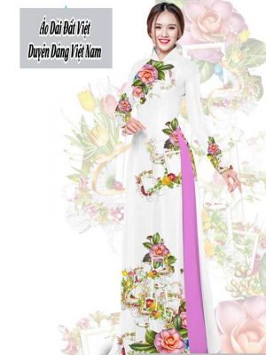 Vải áo dài hoa 3D thiết kế 2020 AD T7566 28 1591674283 886 vai ao dai vai ao dai dep ad