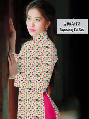 Vải áo dài hoa nhí mới ra AD T7564 22 1591674401 521 vai ao dai vai ao dai dep ad