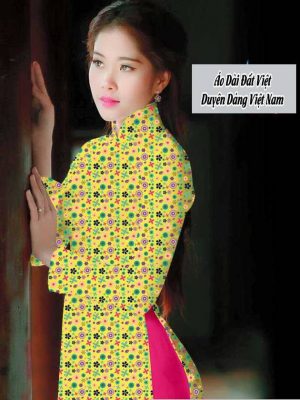 Vải áo dài hoa nhí mới ra AD T7564 23 1591674401 729 vai ao dai vai ao dai dep ad