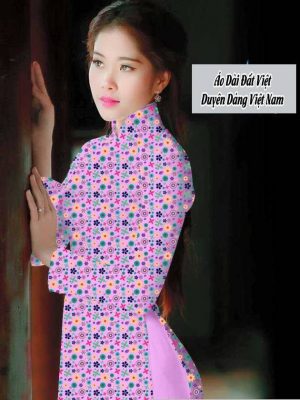 Vải áo dài hoa nhí mới ra AD T7564 25 1591674401 901 vai ao dai vai ao dai dep ad