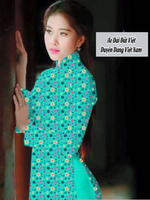 Vải áo dài hoa nhí mới ra AD T7564 30 1591674402 365 vai ao dai vai ao dai dep ad