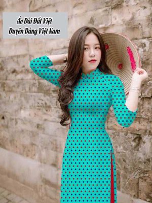 Vải áo dài chấm bi kiểu mới AD T7552 20 1591674640 356 vai ao dai vai ao dai dep ad