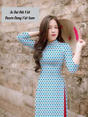Vải áo dài chấm bi kiểu mới AD T7552 26 1591674641 657 vai ao dai vai ao dai dep ad