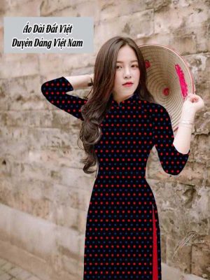 Vải áo dài chấm bi kiểu mới AD T7552 30 1591674643 691 vai ao dai vai ao dai dep ad