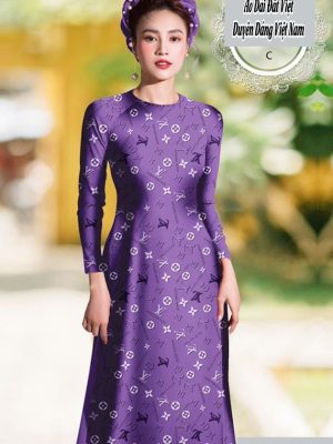 Vải áo dài hoa văn LV thiết kế 2020 AD H10626 22 1591762581 23 vai ao dai vai ao dai dep ad