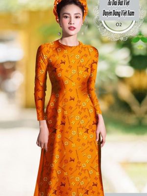 Vải áo dài hoa văn LV thiết kế 2020 AD H10626 26 1591762582 98 vai ao dai vai ao dai dep ad