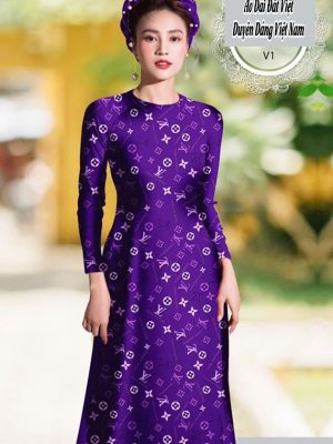 Vải áo dài hoa văn LV thiết kế 2020 AD H10626 37 1591762583 461 vai ao dai vai ao dai dep ad