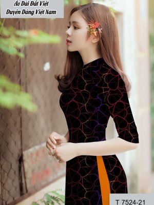 Vải áo dài hình lá mới ra AD T7524 27 1591762825 593 vai ao dai vai ao dai dep ad