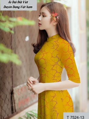 Vải áo dài hình lá mới ra AD T7524 38 1591762827 25 vai ao dai vai ao dai dep ad
