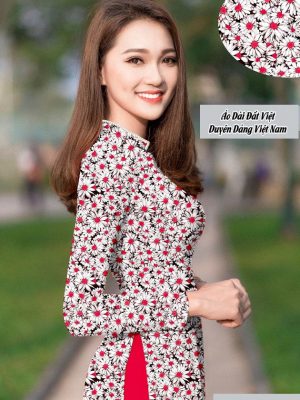 Vải áo dài hoa cúc đều mới ra AD T7215 17 1591762956 108 vai ao dai vai ao dai dep ad