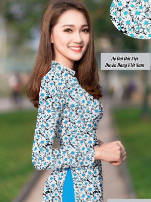Vải áo dài hoa cúc đều mới ra AD T7215 20 1591762956 775 vai ao dai vai ao dai dep ad
